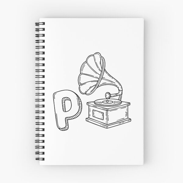 Item preview, An illustration of letter P stand for phonograph designed and sold by rasagamastore.