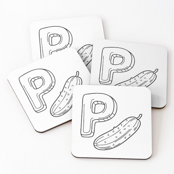 Item preview, An illustration of letter P stand for pickle designed and sold by rasagamastore.