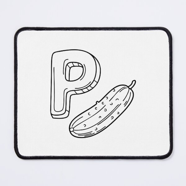Item preview, An illustration of letter P stand for pickle designed and sold by rasagamastore.