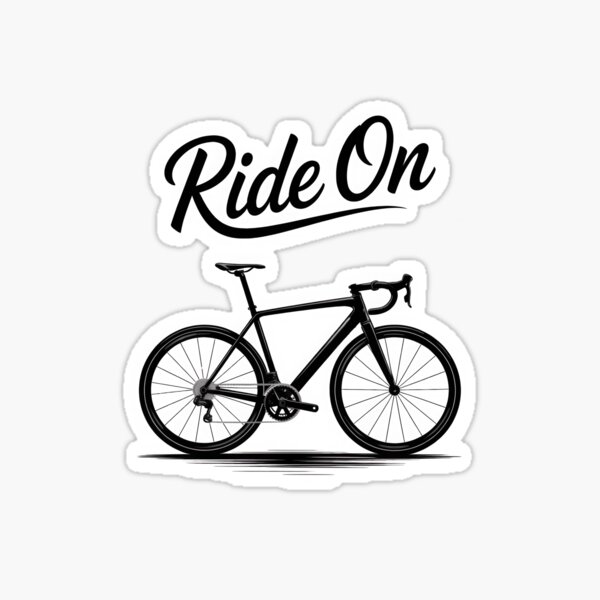 Item preview, Ride On Minimalist Road Bike Line Art – Cyclist Graphic Design designed and sold by MechaPulse.