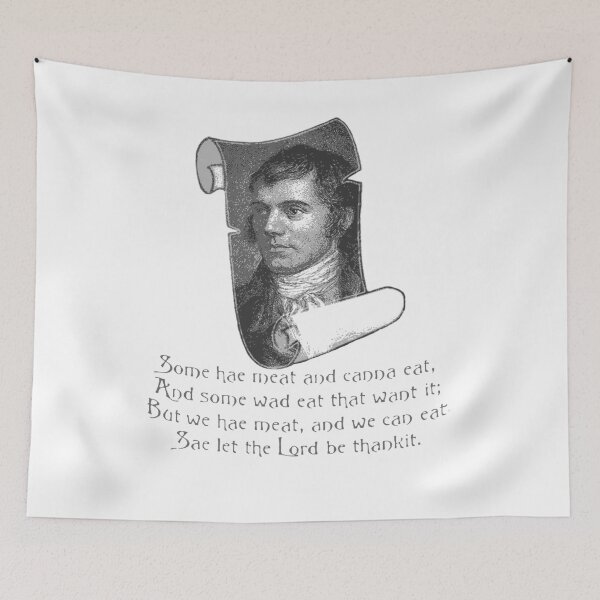 Item preview, The Selkirk Grace Burns Night Supper Prayer In Grey designed and sold by taiche.