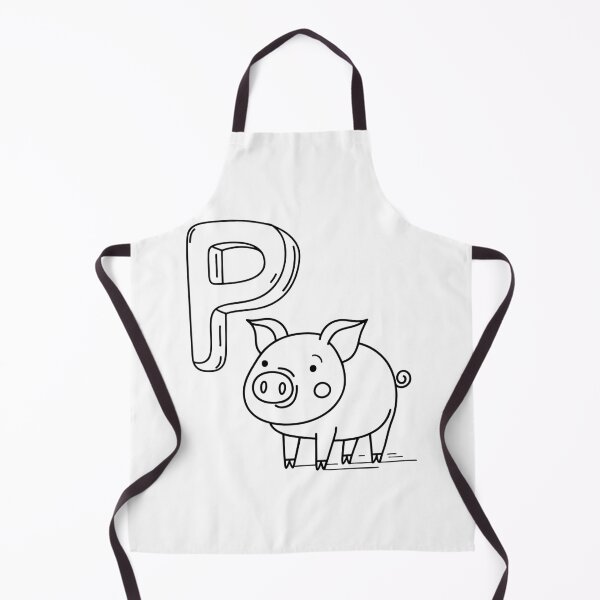 Item preview, An illustration of letter P stand for pig designed and sold by rasagamastore.