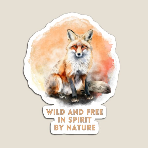 Item preview, Wild and Free in Spirit by Nature - Watercolor Fox Design designed and sold by Fadastic.