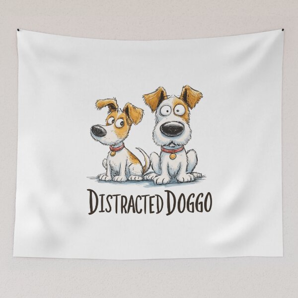 Item preview, Distracted Doggo - Funny & Curious Dogs designed and sold by hamishby.