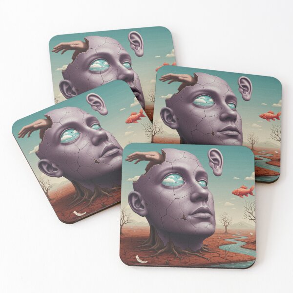 Item preview, "The thinker being in the surreal wasteland" designed and sold by Tecno-Art-Land.