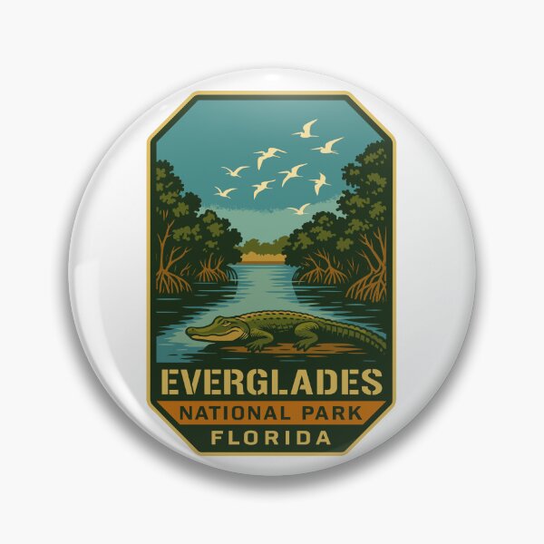Item preview, Everglades National Park Retro Swamp Wildlife Sticker designed and sold by Ismeal Von.