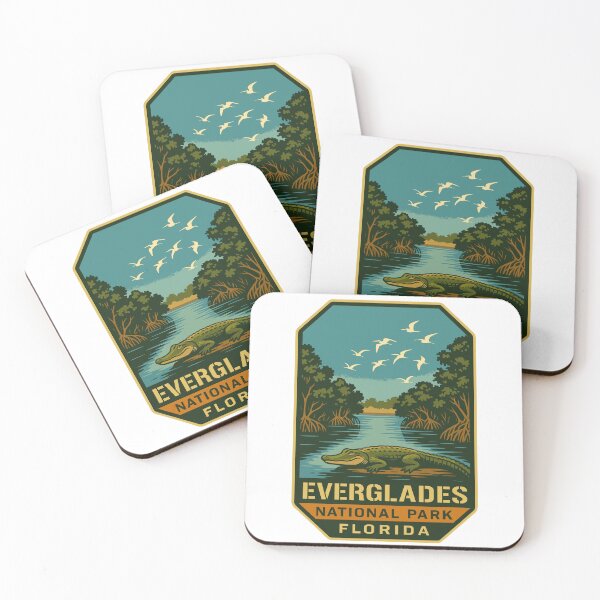 Item preview, Everglades National Park Retro Swamp Wildlife Sticker designed and sold by Ismeal Von.