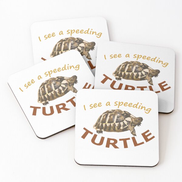 Item preview, I see a speeding turtle and turtles and animals and Funny Gift For Friends designed and sold by QuickEyes.