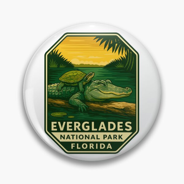 Item preview, Everglades National Park Retro Swamp Wildlife Sticker designed and sold by Ismeal Von.