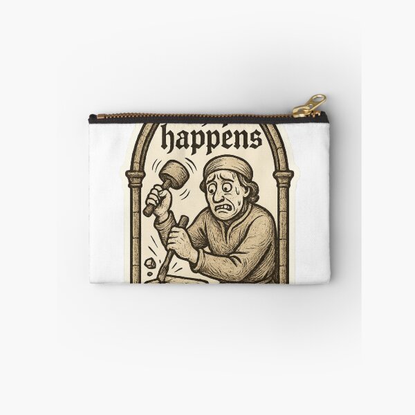 Item preview, Chip Happens – Medieval Stone Mason Sticker designed and sold by DrDoke.