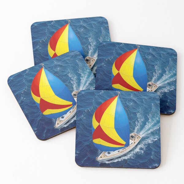 Item preview, Overhead View Of a Colorful Spinnaker On a Sailboat designed and sold by Maria Dryfhout.