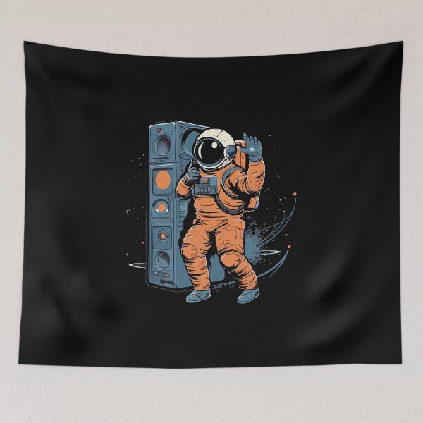 Item preview, Retro Astronaut Jamming Cosmic Music Lover designed and sold by Jcat7.