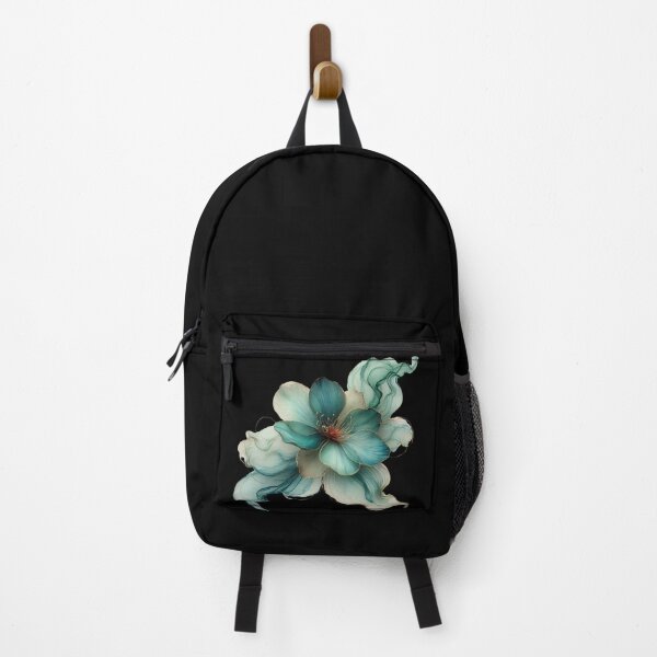Item preview,    Elegant Teal Alcohol Ink Flower – Abstract Botanical Art designed and sold by asudesign.