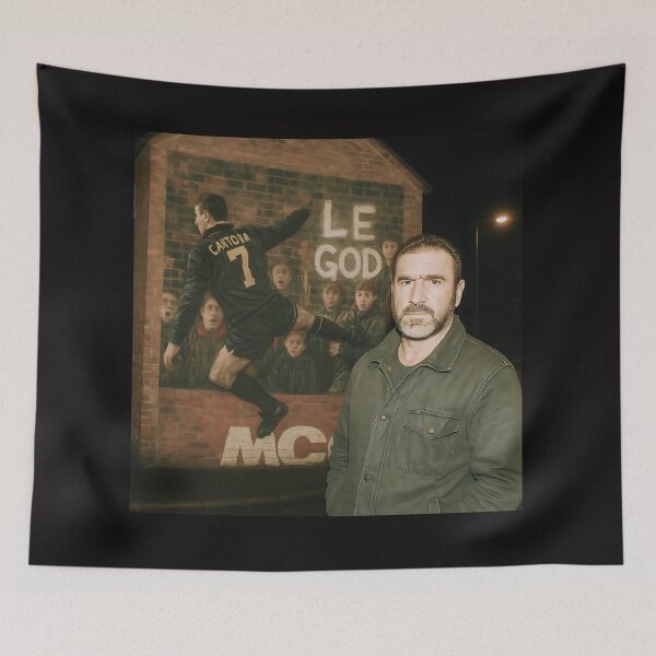 Item preview, Eric Cantona & the Kung-Fu Kick Mural - Iconic Football Art designed and sold by mebyme.
