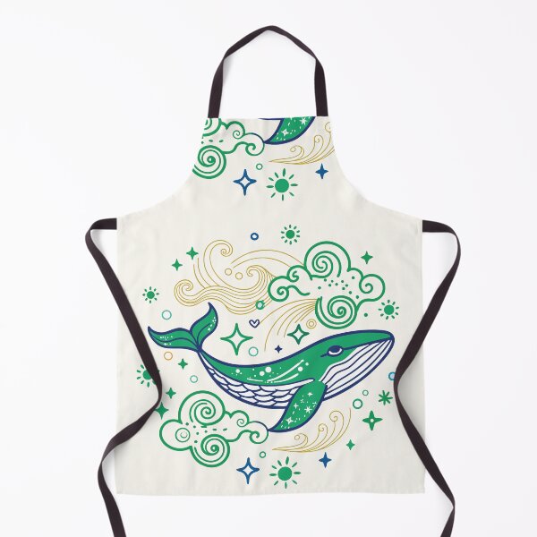 Item preview, Celestial Green Whale – Dreamy Ocean Sky Fantasy Illustration designed and sold by Artsprint941.