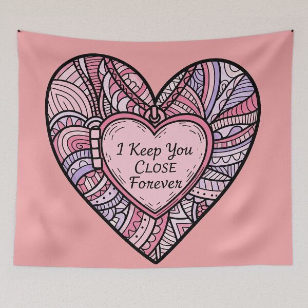 Item preview, I Keep You Close Forever Locket Heart designed and sold by Owcomm.