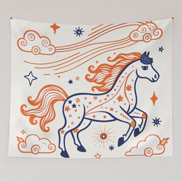Item preview, Celestial Horse – Fantasy Starry Sky Equestrian Art designed and sold by Artsprint941.