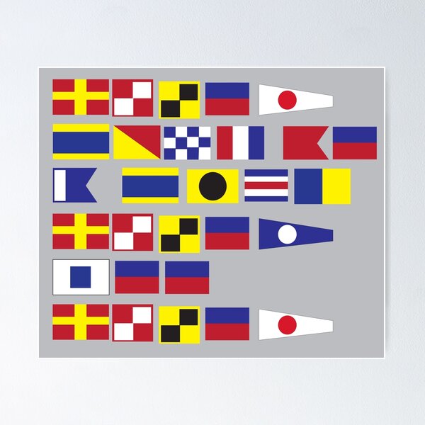 Aperçu de l'œuvre Langue du drapeau naval, créée et vendue par ASKEW GRAPHICS.