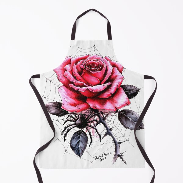 Item preview, Single Red Rose with Black Spider Gothic Dark Floral Design designed and sold by ArtbyJustis.