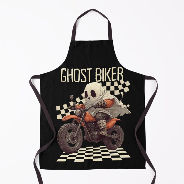 Item preview, Ghost Biker Cartoon on Dirt Bike Halloween Rider Art designed and sold by MTJ-Mushrooms.
