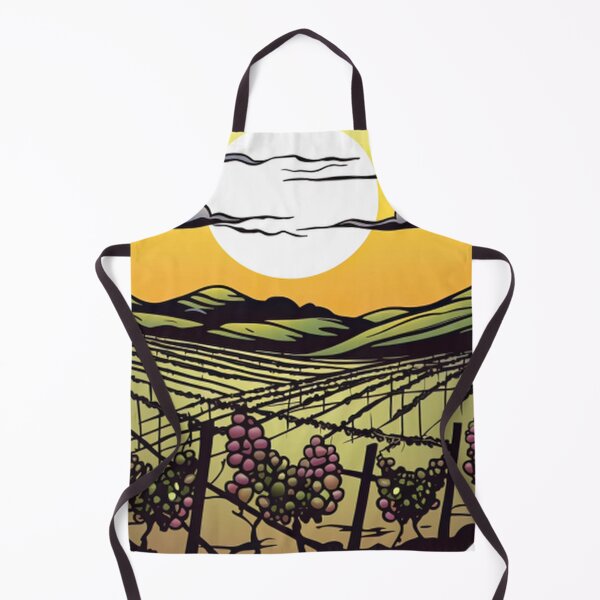 Item preview, Sunset Vineyard with Grape Vines and Rolling Hills designed and sold by PaintbrushPlace.