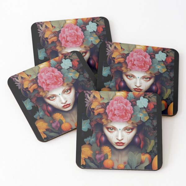 Item preview, Mystical Flower Goddess Surreal Floral Portrait Fantasy Art designed and sold by Shoot-The-Moon.