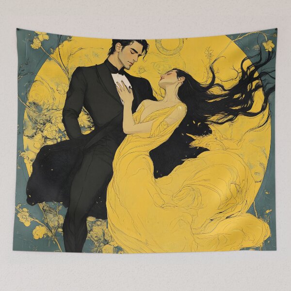 Item preview, Romantic Moonlit Dance Elegant Couple Art Nouveau Style designed and sold by Shoot-The-Moon.