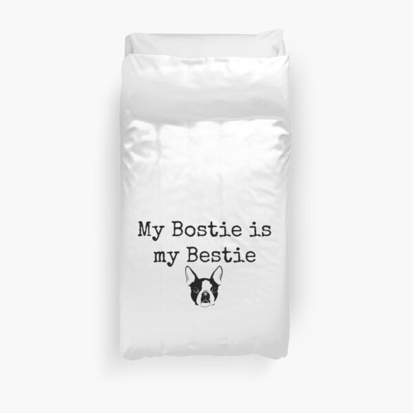 Mon Bostie est mon Bestie Cute Boston Terrier Housse de couette