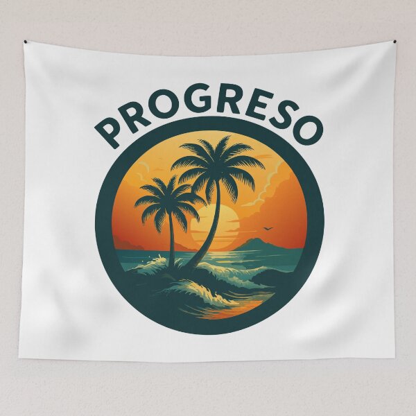 Item preview, Progreso - Mexico (with Black Lettering) designed and sold by VelvetRoom.