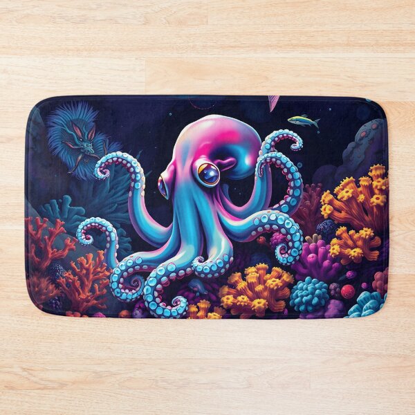 Item preview, Colorful Cartoon Octopus designed and sold by Toxi Nostalgia .