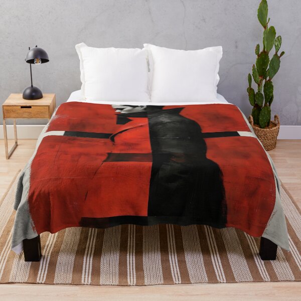 Item preview, Mysterious Noir Figure in Red Modern Graphic Portrait designed and sold by Shoot-The-Moon.
