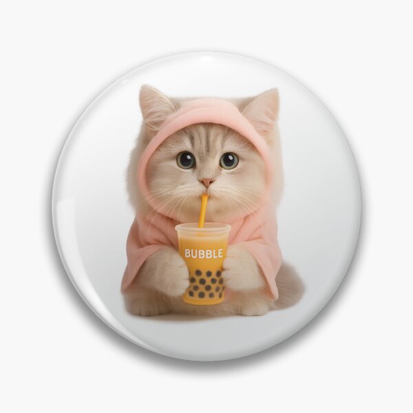 Item preview, Bubble Tea Cat in Hoodie designed and sold by МираКайАрт.