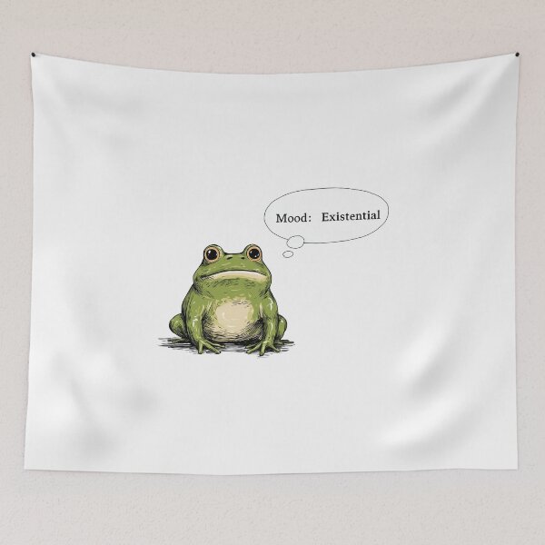 Item preview, Funny meme - Mood: Existential - Philosophical Frog designed and sold by hamishby.