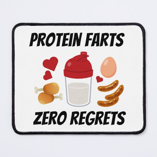 Item preview, 'Protein farts, zero regrets' design designed and sold by Peachy-Draws.