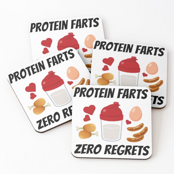 Item preview, 'Protein farts, zero regrets' design designed and sold by Peachy-Draws.