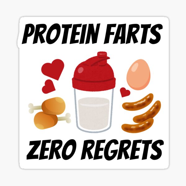 Item preview, 'Protein farts, zero regrets' design designed and sold by Peachy-Draws.