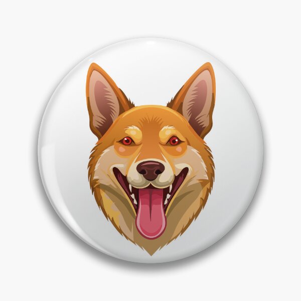 Item preview, Australian wild dog dingo head (Canis familiaris dingo, Canis lupus dingo) Fauna Australia desert predatory animal, Realistic dingo design of brown coloring designed and sold by Danler.