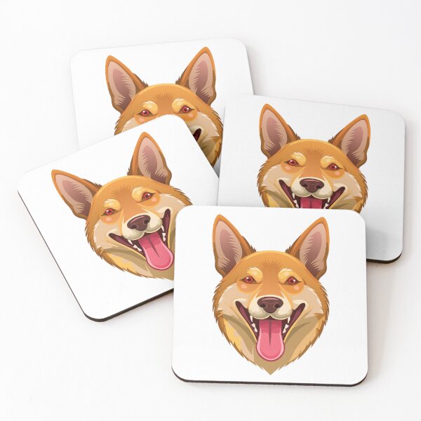 Item preview, Australian wild dog dingo head (Canis familiaris dingo, Canis lupus dingo) Fauna Australia desert predatory animal, Realistic dingo design of brown coloring designed and sold by Danler.