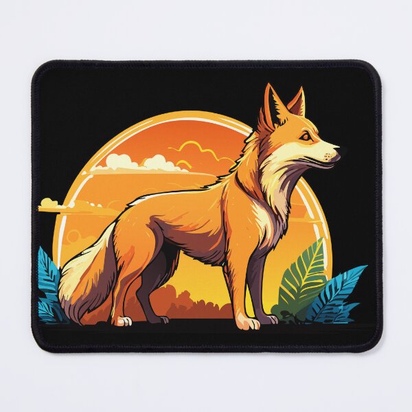 Item preview, Australian wild dog dingo (Canis familiaris dingo, Canis lupus dingo) Fauna Australia desert predatory animal, Realistic dingo design of brown coloring designed and sold by Danler.