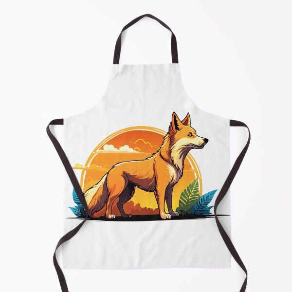 Item preview, Australian wild dog dingo (Canis familiaris dingo, Canis lupus dingo) Fauna Australia desert predatory animal, Realistic dingo design of brown coloring designed and sold by Danler.