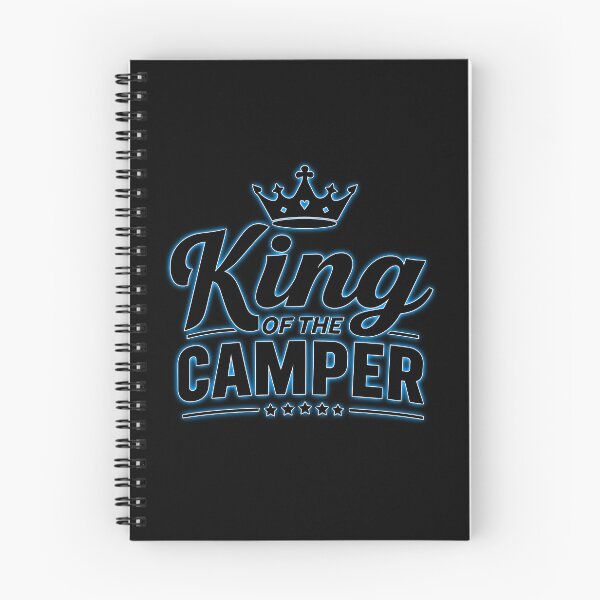 Item preview, King of the Camper, Funny Camping - neon blue glow designed and sold by QuirkySpark.