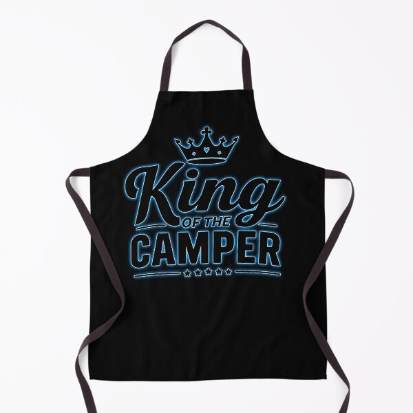 Item preview, King of the Camper, Funny Camping - neon blue glow designed and sold by QuirkySpark.