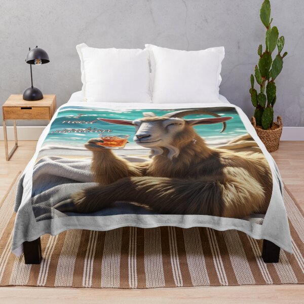 Item preview, "Goat on Vacation – Raki, Relax & Repeat") designed and sold by EfraimFunArt.
