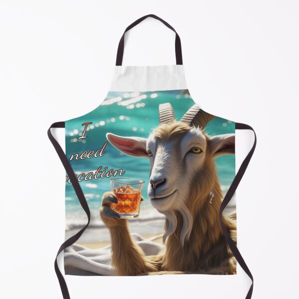 Item preview, "Goat on Vacation – Raki, Relax & Repeat") designed and sold by EfraimFunArt.
