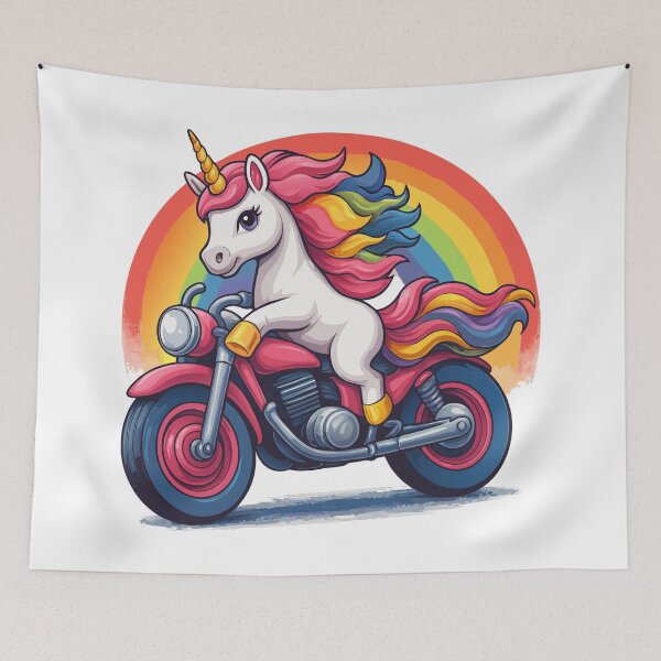 Item preview, Unicorn Riding Motorcycle designed and sold by VelvetRoom.