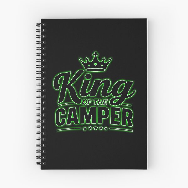 Item preview, King of the Camper, Funny Camping - neon green glow designed and sold by QuirkySpark.