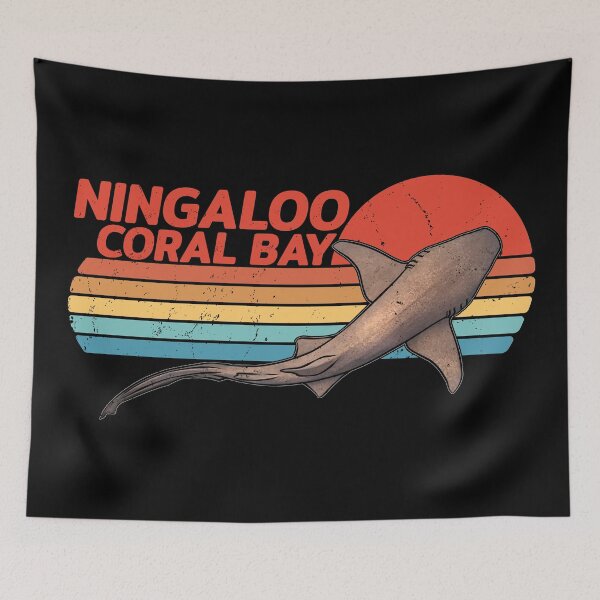 Item preview, Ningaloo Coral Bay Nurse Shark Retro Sunset designed and sold by NicGrayGraphic.