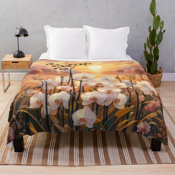 Item preview, A breathtaking landscape, sunset and orchids designed and sold by Mskathrynne.