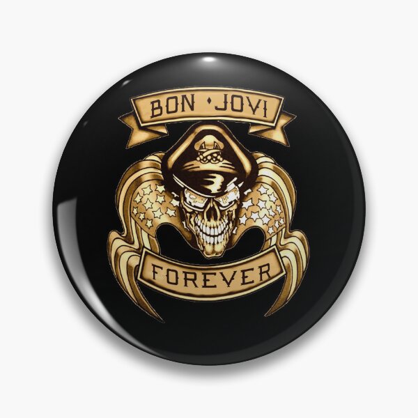 Item preview, Skull Bon Jovi Golden Logo Forever Tour Skeleton Sigertv  designed and sold by RyanTee-Awesome.
