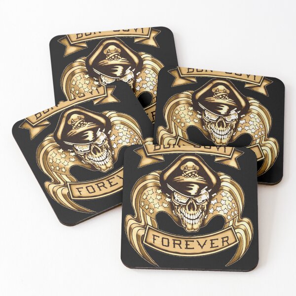 Item preview, Skull Bon Jovi Golden Logo Forever Tour Skeleton Sigertv  designed and sold by RyanTee-Awesome.